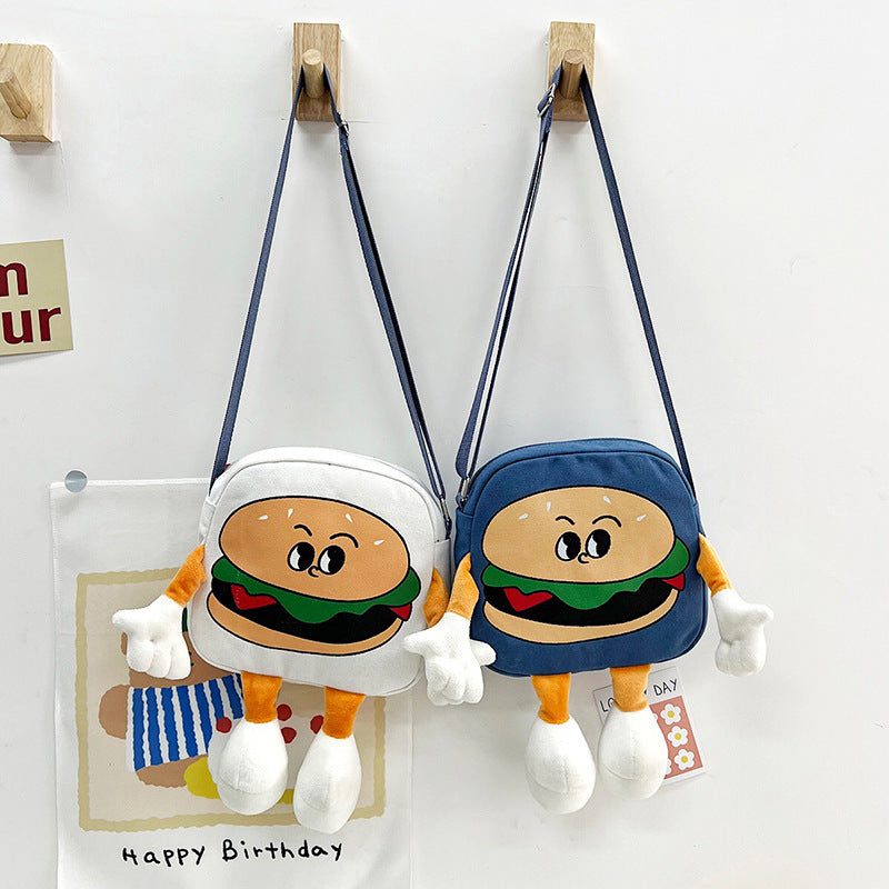 Wholesale Cartoon Hamburger Canvas Bag